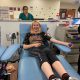 Parker visits a local Blood Bank